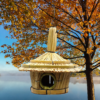 Căsuță Mică Rotundă pentru Păsări din Iarbă de Mare-17X17cm, AWGifts - imagine 2