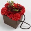 Coșuleț de Flori de Săpun- Trandafir Roșu și Garoafe, AWGifts - imagine 2