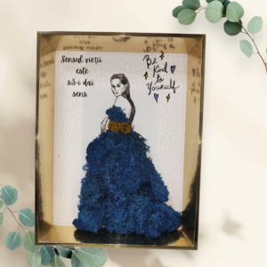 Tablou decorat cu licheni- Be kind to yourself