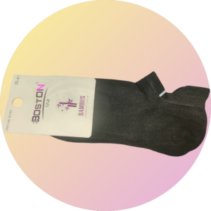 Set de 2 perechi de șosete din fibra de Bambus pentru femei, culoare negru, mărimea 35-41, marca Boston