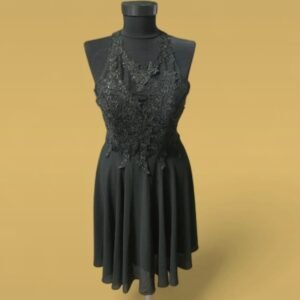 Rochie scurta, neagră, de ocazie, mărimea 38 (M)