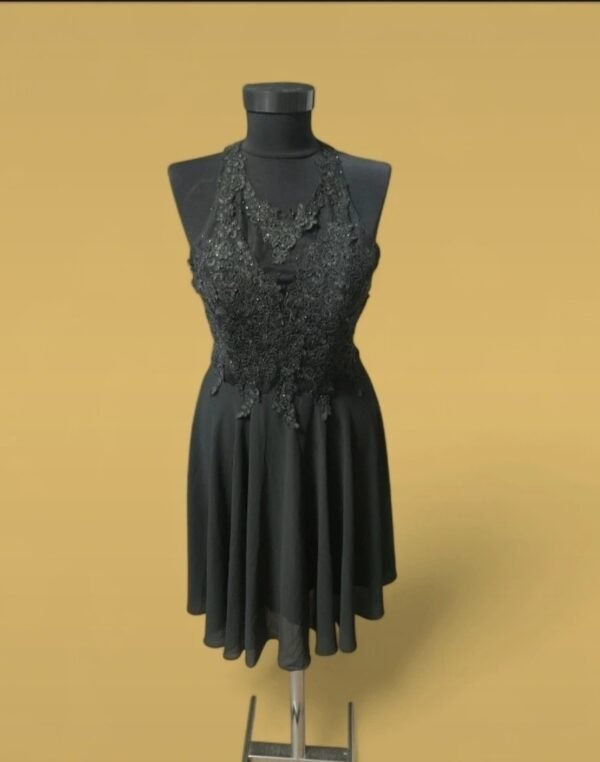 Rochie scurta, neagră, de ocazie, mărimea 38 (M)