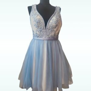 Rochie de ocazie scurta, albastru deschis, mărimea 38 (M)