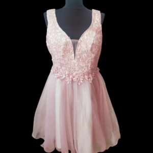 Rochie scurta de ocazie, roz pudra, mărime 40(L)