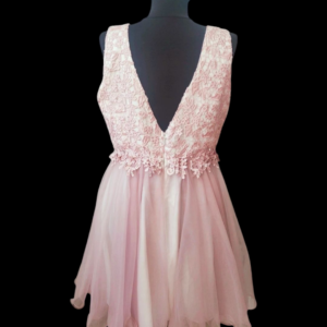 Rochie scurta de ocazie, roz pudra, mărime 40(L)