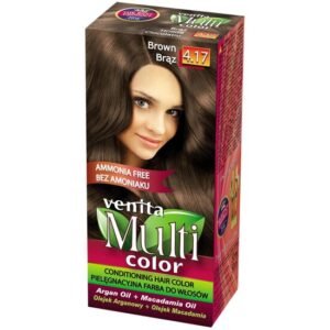 Vopsea de Păr fără Amoniac, Multicolor, Venită, 50ml, Nr.4.17, Brown