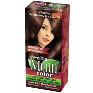 Vopsea de Păr Fără Amoniac, Multicolor, Venita, 50ml, Nr.4.4, Chestnut