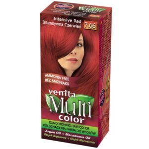 Vopsea de Păr fără Amoniac, Multicolor, Venita, 50ml, Nr. 7.66, Intensive Red