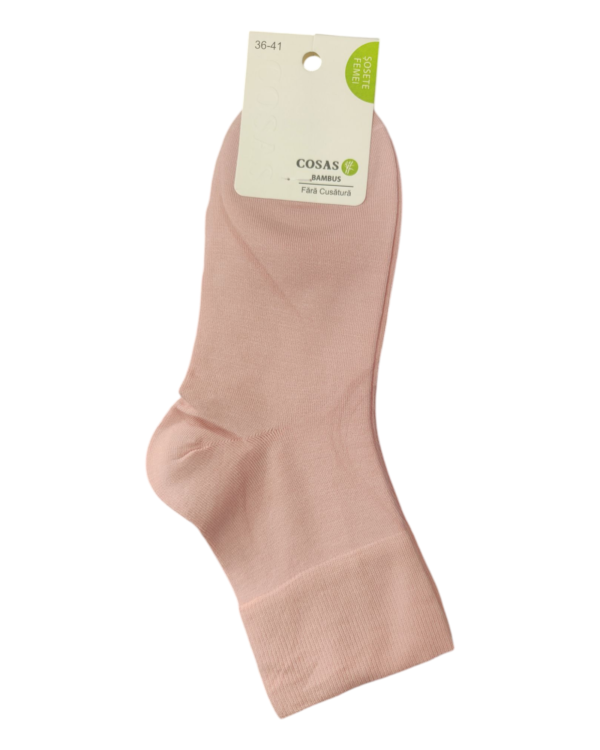 Set de 2 perechi de Șosete din Bambus, pentru femei, mărimea 36-41, culoarea roz pudră, COSAS
