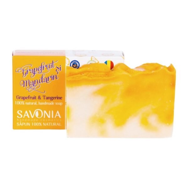 Săpun Natural cu Grapefruit și Mandarin, Savonia, 90g