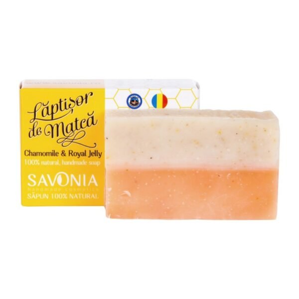 Săpun Natural cu Mușețel și Laptișor de Matcă, Savonia, 90g