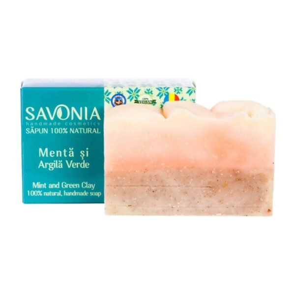 Săpun Natural Mentă și Argilă Verde, Savonia, 90g
