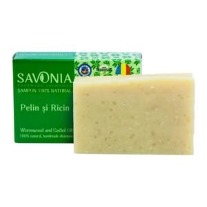 Șampon Solid Natural Pelin și Ricin, Savonia, 90g