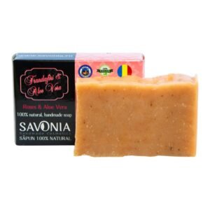 Săpun Natural Trandafiri și Aloe Vera, Savonia, 90g