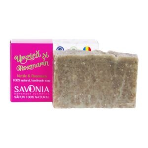 Șampon Solid Natural Urzică și Rozmarin, Savonia, 90g