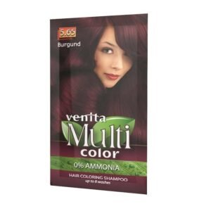 Șampon colorant pentru păr Venita Multi Color, 0% amoniac, nuanța 5.65 Burgundy