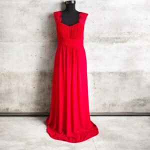 Rochie elegantǎ lungǎ din voal cu dantelǎ, mărimea L (40)