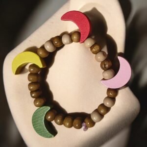 Set brățări handmade mama & fiica- lemn natural