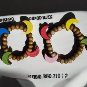 Set brățări handmade mama & fiica- lemn natural