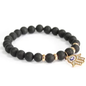 Bratara cristale Hamsa – Agat Negru