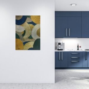 Organic Clay Texture (Texturǎ organicǎ de lut)- Tablou decorat cu lut și pictat manual- 50×70 cm