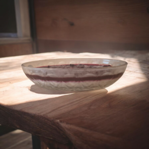 Read more about the article Budincǎ de Griș cu lapte de migdale, afine și chia  (2 porții )