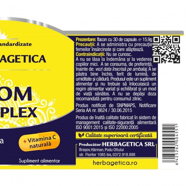 Crom Complex Herbagetica 30 capsule - imagine 3