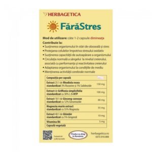 Fara stres Dorm bine Herbagetica 30 capsule + 30 capsule