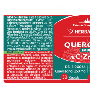 Quercetin Imuno Suport Herbagetica 30 Capsule