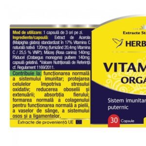Vitamina C Organica Herbagetica 30 capsule
