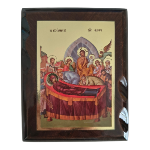 Icoanǎ în stil bizantin, Adormirea Maicii Domnului, 10x12cm