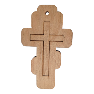 Icoană tip Cruce, în stil bizantin, 20,5x11cm