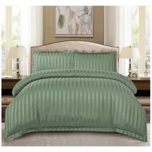 Lenjerie de pat Damasc,4 Piese,Cearceaf cu Elastic,Kaki deschis-Primǎvara