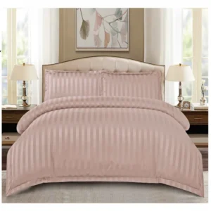 Lenjerie de pat Damasc,4 Piese,Cearceaf cu Elastic,Bej-Primǎvara