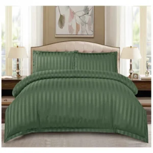 Lenjerie de pat Damasc,4 Piese,Cearceaf cu Elastic,Kaki-Primǎvara