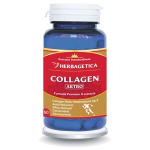 COLLAGEN ARTRO 60 capsule Colagen bioactiv – regenerează cartilajul, susține articulațiile, reduce inflamația.