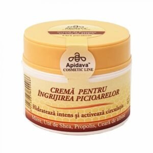 Crema hidratanta pentru ingrijirea picioarelor cu miere, propolis, unt de shea si ceara 