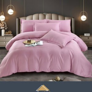 Lenjerie de pat Damasc,Lila,4 Piese,pentru 1 Persoana- JOJO HOME