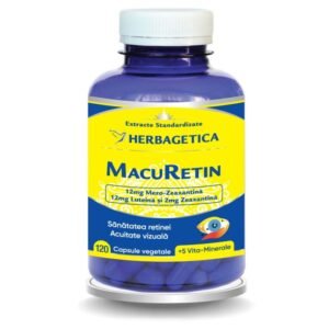 MACURETIN 120 capsule Claritate vizuală, sănătatea retinei, formulă cu mezo-zeaxantină, luteină și zeaxantină.
