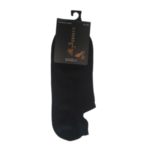 Set de 3 perechi de șosete scurte din bambus pentru bărbați,mărimea 43-46, marca COSAS, culoare negru