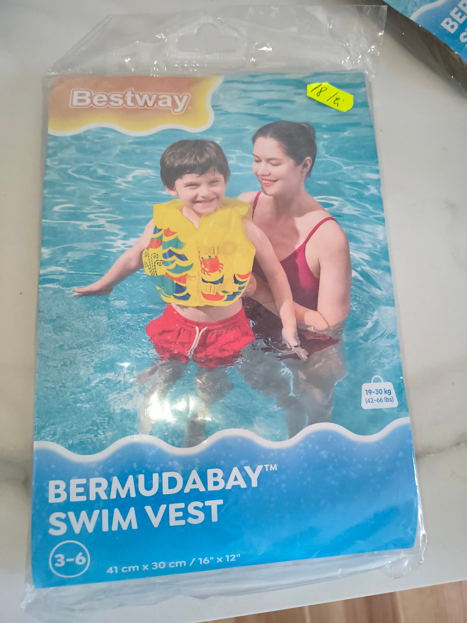 Vesta inot gonflabila Bestway - Bermudabay, 3-6 ani, 41 x 30 cm - imagine 3