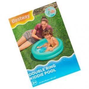 Piscină gonflabilă copii 61 cm, 2 inele, material rezistent, +2 ani