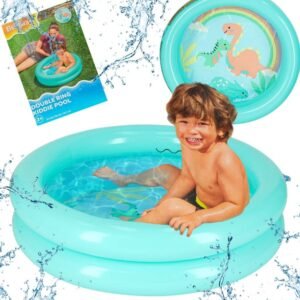 Piscină gonflabilă copii 61 cm, 2 inele, material rezistent, +2 ani