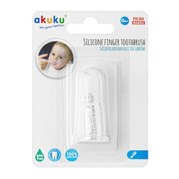 Periuta de dinti degetar din silicon Akuku