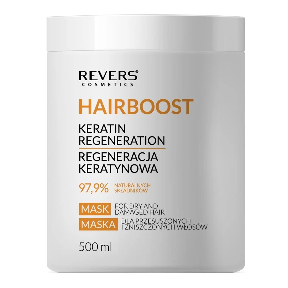 Masca Pentru Par Hairboost Keratin Regeneration, Pentru Par Uscat Si Deteriorat, Revers, 500ml