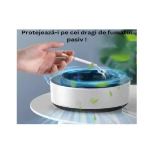 Scrumiera electrica cu filtru- reduce fumul și mirosurile neplăcute