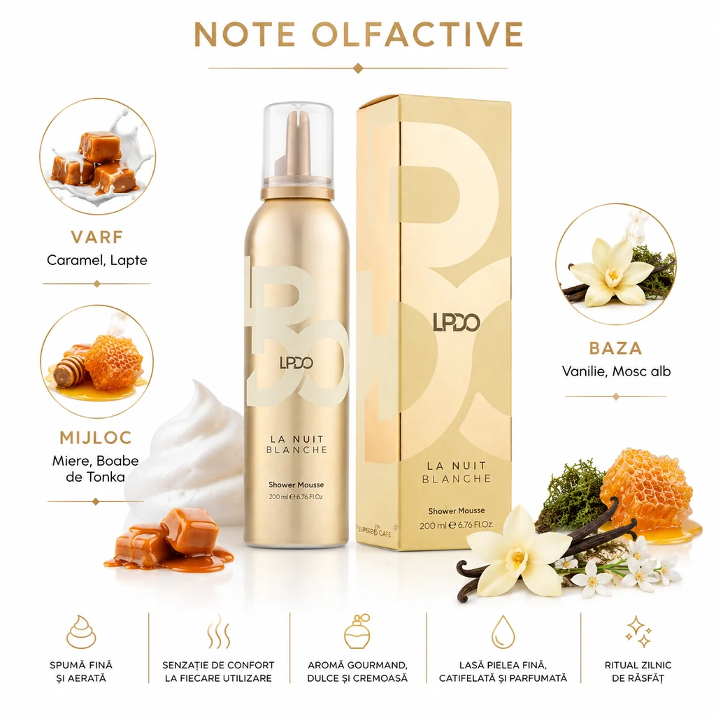 Spuma De Dus La Nuit Blanche,LPDO, 200 Ml - imagine 2
