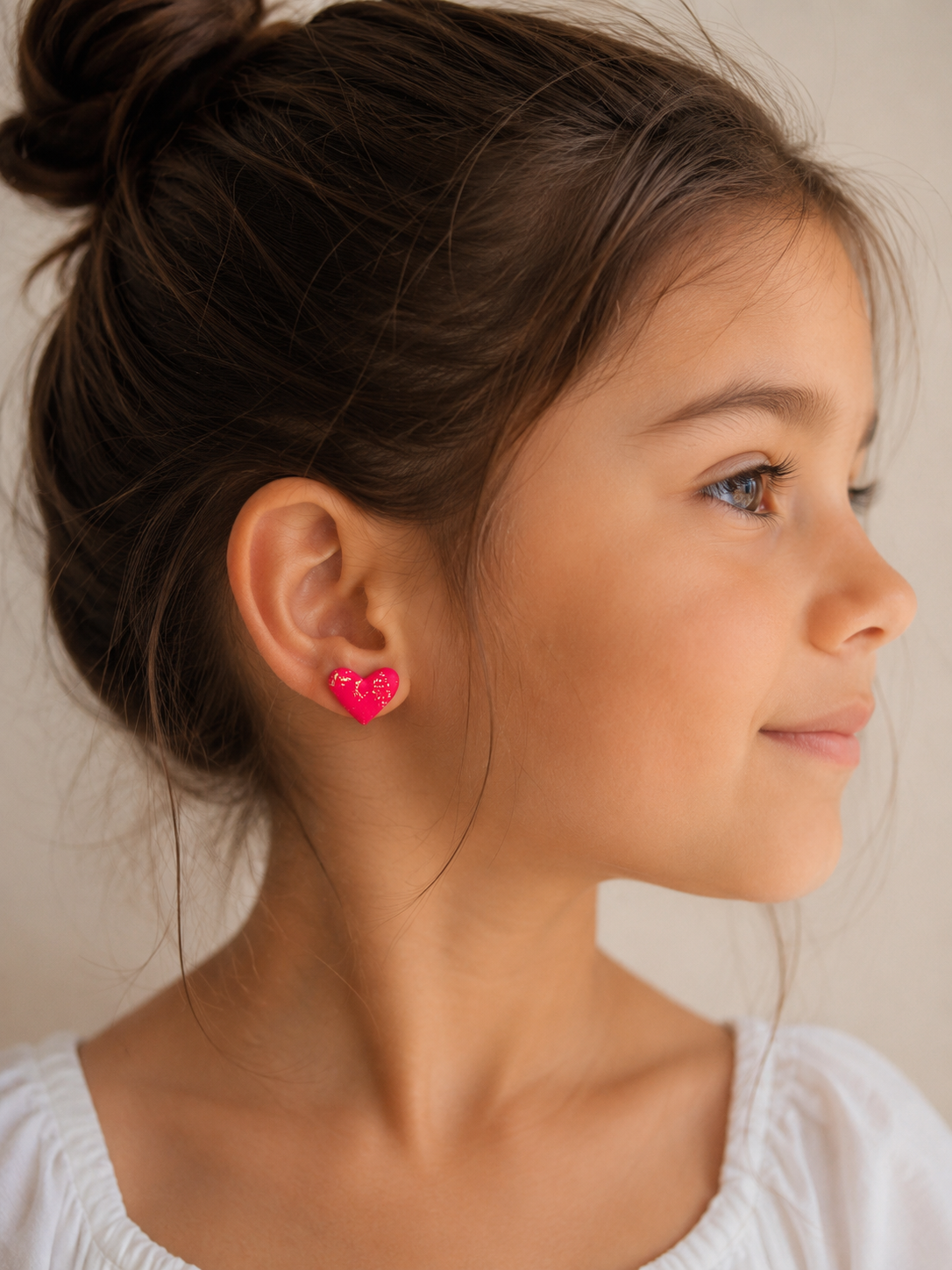 Cercei inimioară „Little Love” – Handmade - imagine 2