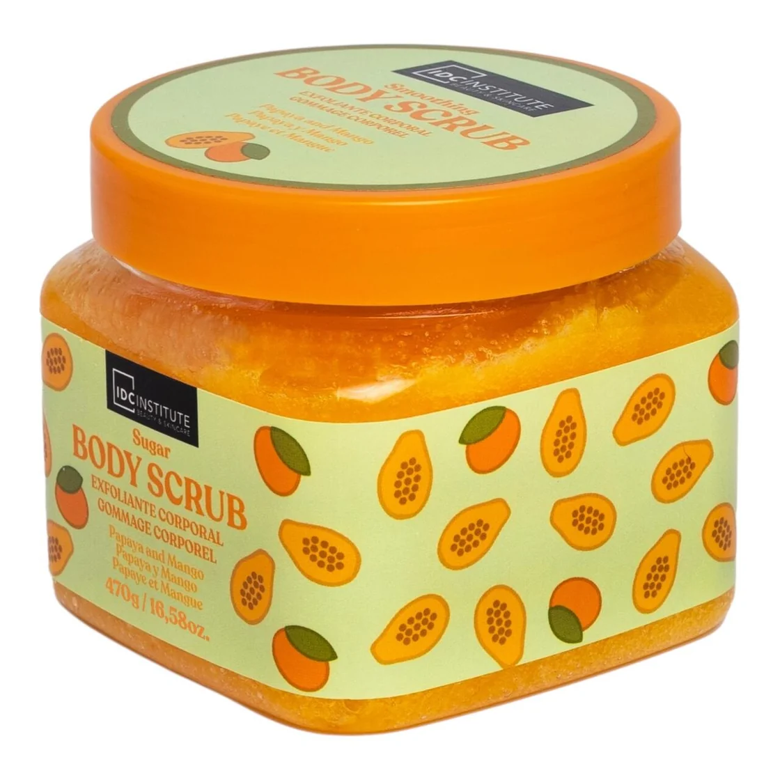 Scrub Exfoliant Pe Baza De Zahar Cu Papaya & Mango, IDC Institute, 470g - imagine 4