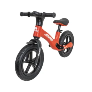 Bicicleta fara pedale pentru copii IRUIQI, roti de cauciuc si scaun reglabil, +3ani, negru si rosu Z-TOOLS